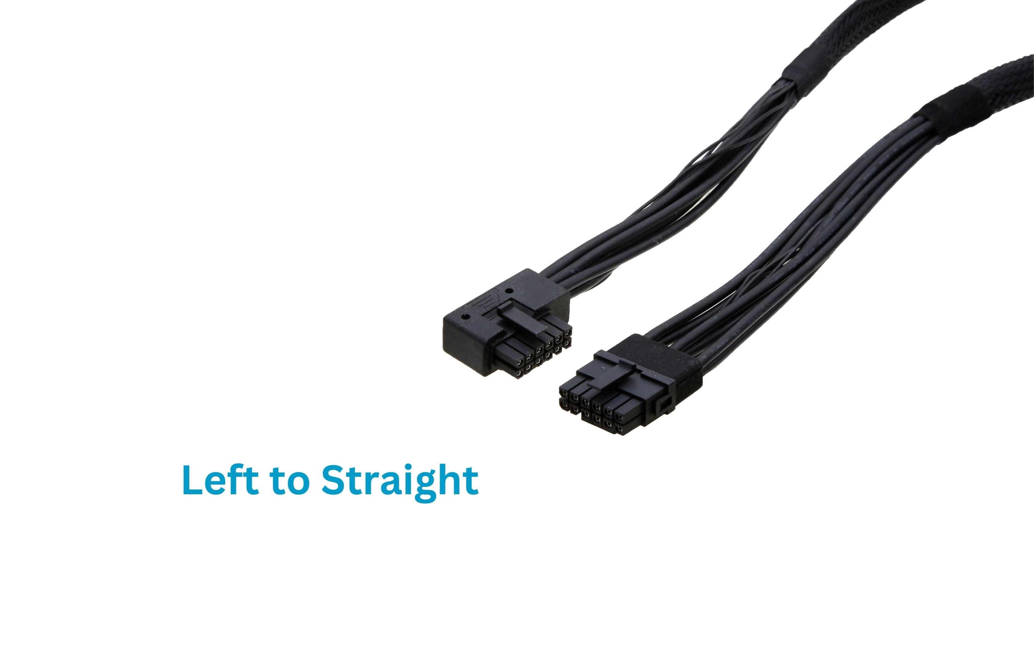 G-Power Angled GPU Cables for NVIDIA GeForce RTX 4090 / 4080 / 4070 / 3090 / 3080 / H100 / H200 – 600W Power Support, 12V 2x6 H++ (12+4Pin) - simple