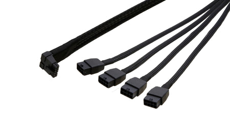 G-Power GPU Cables for NVIDIA RTX 4070Ti, 4070, 3080Ti – Down Angled 12+4Pin to 4x 8P PCIe, Supports Up to 600W - simple