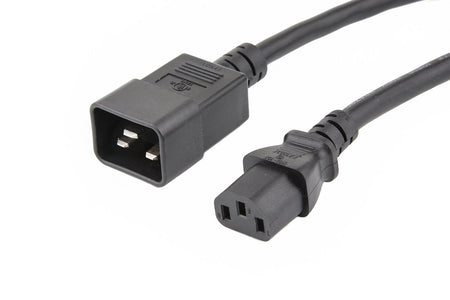 C20/C13, 14AWG, SJT, 15A, 250V, Black