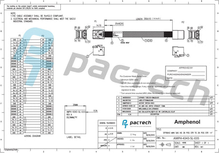 AMPH-4343-SL-035 MiniSAS Interconnect