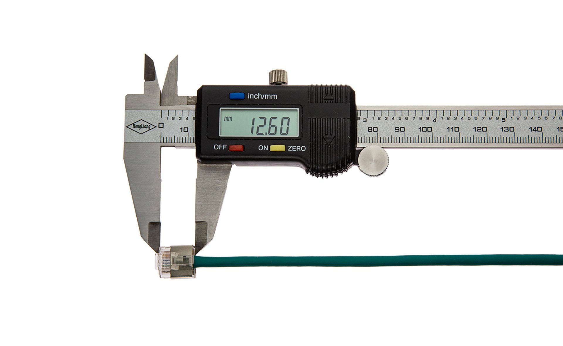 CAT6 28AWG Cable – FlexLite™ FUTP Soft PVC With STP Short Plug Green Cable Measurement