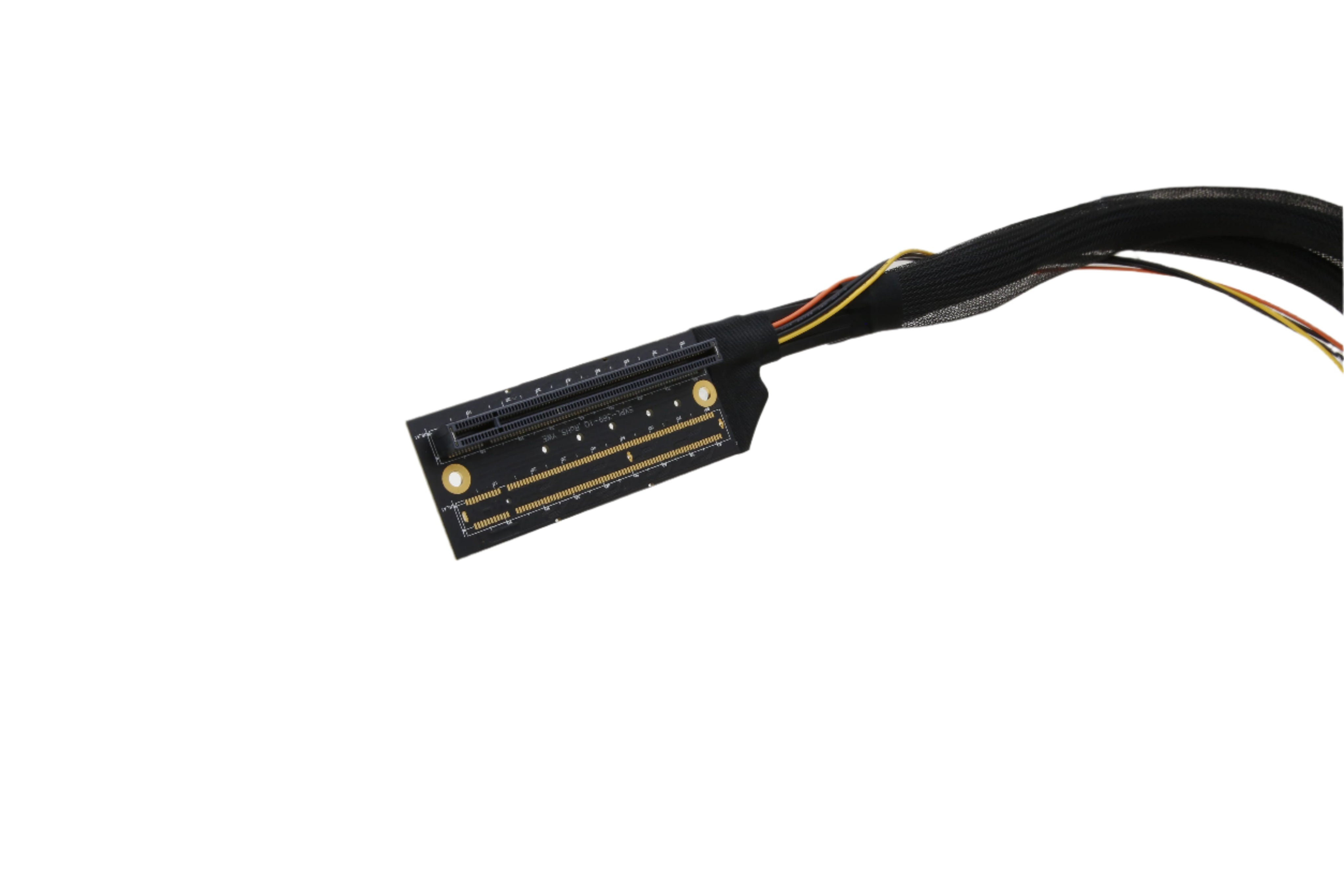 DUAL PCIe X16 Straight to 2x SlimSAS 8i Straight with Micro 3.0 Power, 500mm - simple