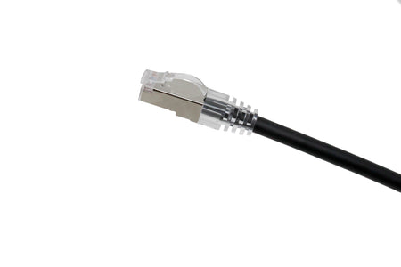 Arch Latch RJ45 connectors with CAT6A 28AWG Soft PVC Cable - Round U/FTP with Boot - variable