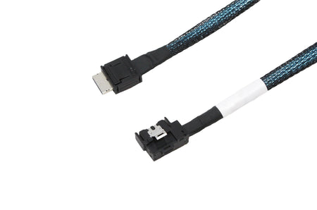 Amphenol MCIO 4X Left Side Exit to OCulink 4X Straight with Active Latch Cable - simple