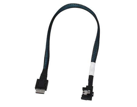 Amphenol MCIO 4X Left Side Exit to OCulink 4X Straight with Active Latch Cable - simple