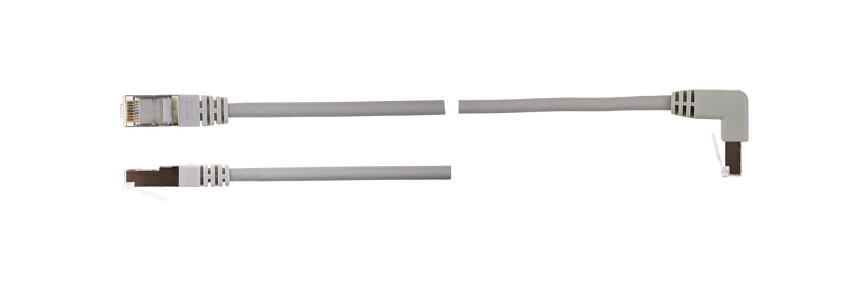 Shielded CAT5e Cable - F/UTP 26AWG LSZH, Molded SR Straight to Down Angled - variable