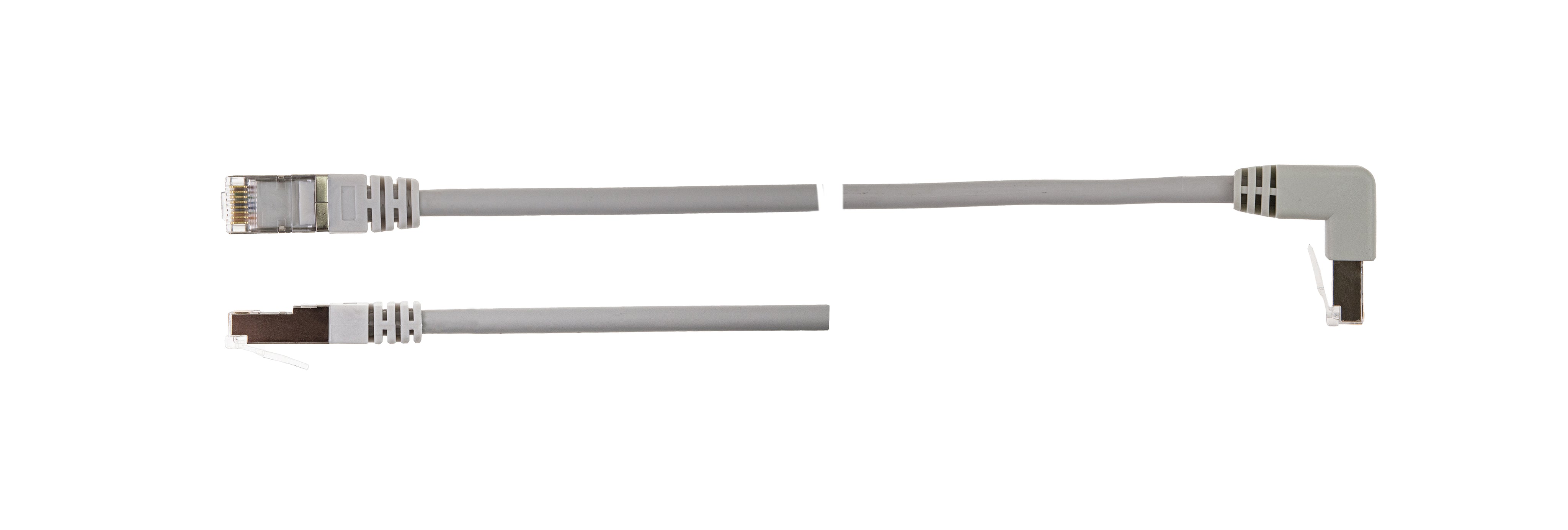 Shielded CAT5e Cable - F/UTP 26AWG LSZH, Molded SR Straight to Down Angled - variable