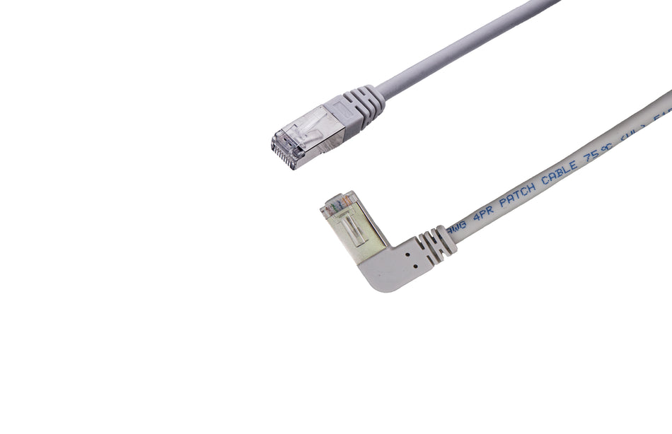 Shielded CAT5e Cable - F/UTP 26AWG LSZH, Molded SR Straight to Right Angled - variable