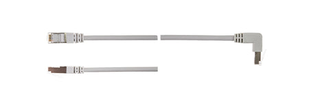 Shielded CAT5e Cable - F/UTP 26AWG LSZH, Molded SR Straight to Up Angled - variable