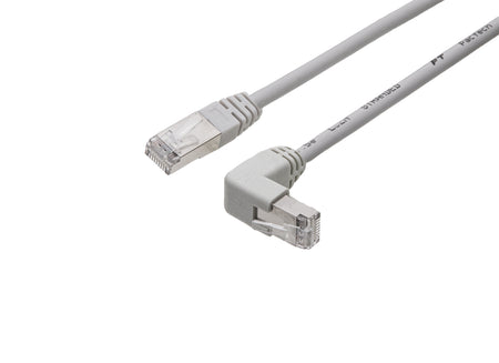 Shielded CAT5e Cable - F/UTP 26AWG LSZH, Molded SR Straight to Up Angled - variable