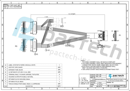SlimSAS 8i SFF8654 to Dual U.2 SFF 8639 with power conncector