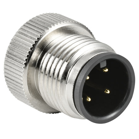 Waterproof M12 Series, A Code, 4 Pin, Plug, Male Contact, Straight, Solder, Screw Thread, IP67(Mating) Connector - simple