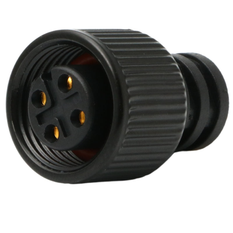 Waterproof M12 Series, A Code, 4 Pin, Plug, Female Contact, Straight, Solder, Screw Thread, IP67(Mating) Connector - simple