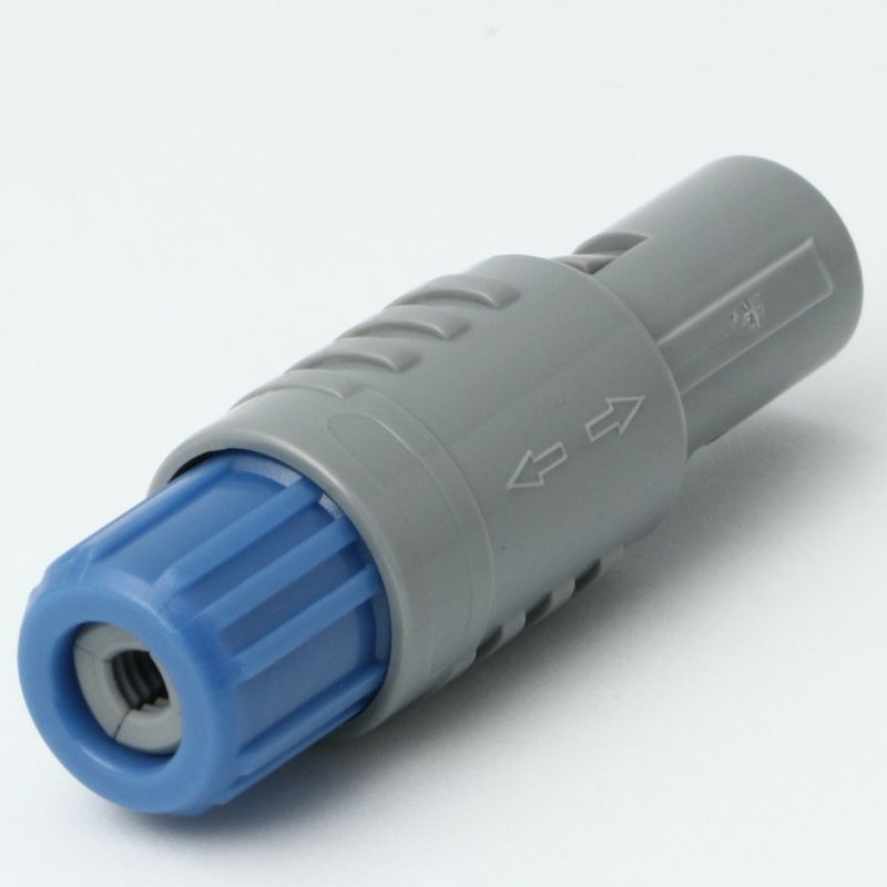 1P Plastic Series, Blue, 7 Pin, Plug, Male Contact, Straight, Solder, Snap Latch, IP50 (Mating) Connector - simple