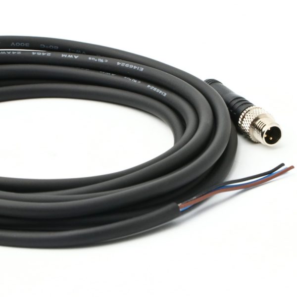Waterproof Cable M8 Plug 3 Pin Male Contact to Open 3M - simple