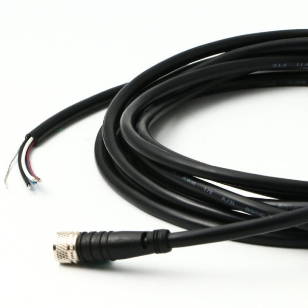 Waterproof Cable M8 Plug 4 Pin Female Contact to Open 3M - simple