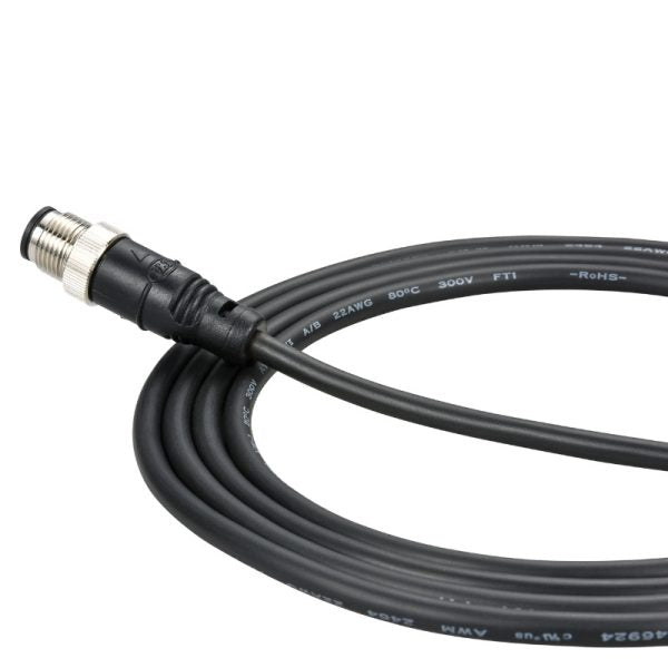 Waterproof Cable M12 A-Code 4 Pin Plug Male Contact to Open 1M - simple