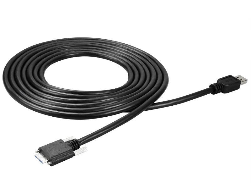 USB 3.0 A/M to USB 3.0 Micro B/M with Dual Screw Lock Camera 3M Cable