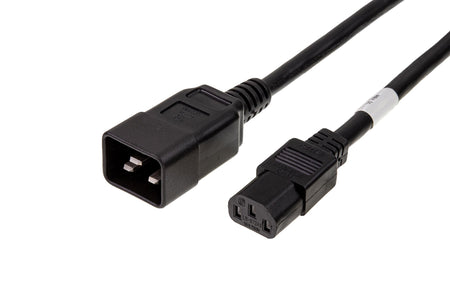 C20/C13, 14AWG, SJTW, 15A, 250V, Black