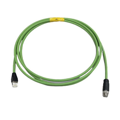 M12 X-Code 8pin Plug Male to RJ45, Cat.5E, PUR, 5M Cable (High Flex) - simple