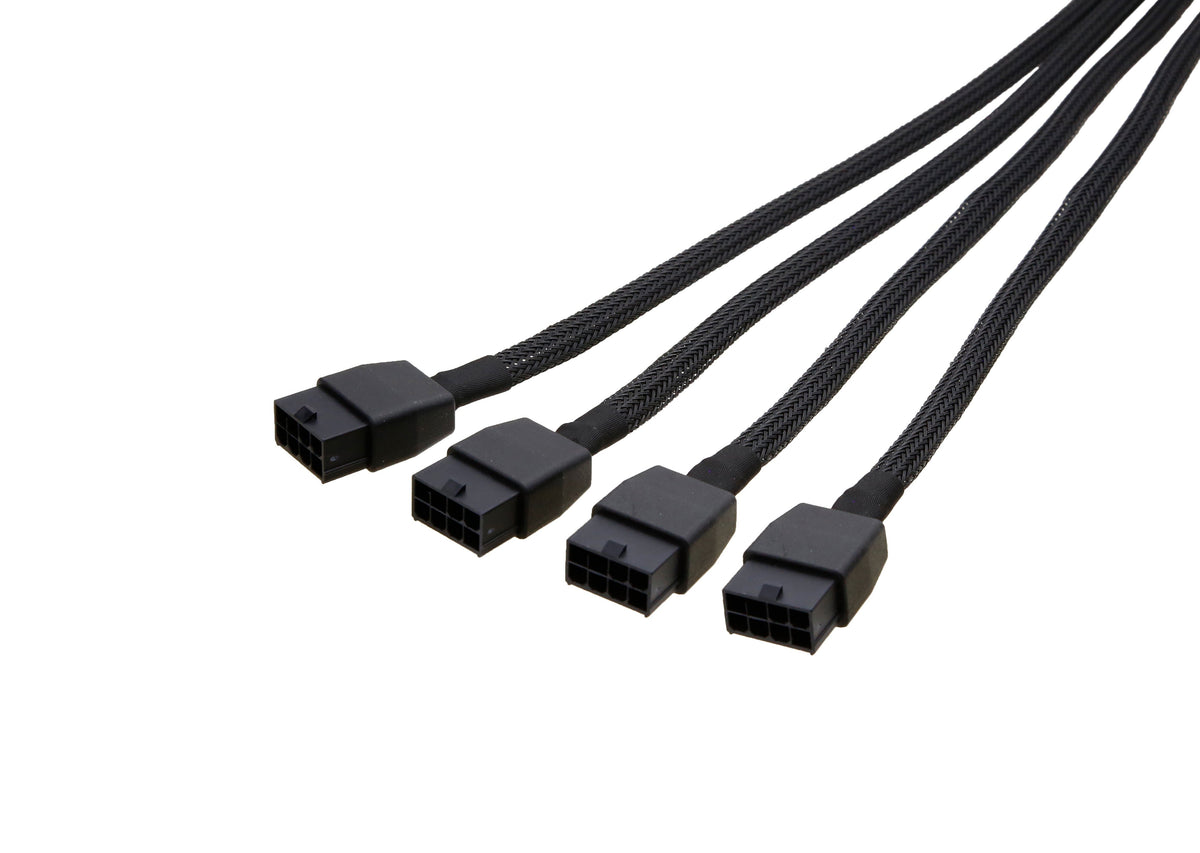 G-Power GPU Cables for NVIDIA RTX 4070Ti, 4070, 3080Ti – Down Angled 12+4Pin to 4x 8P PCIe, Supports Up to 600W - simple