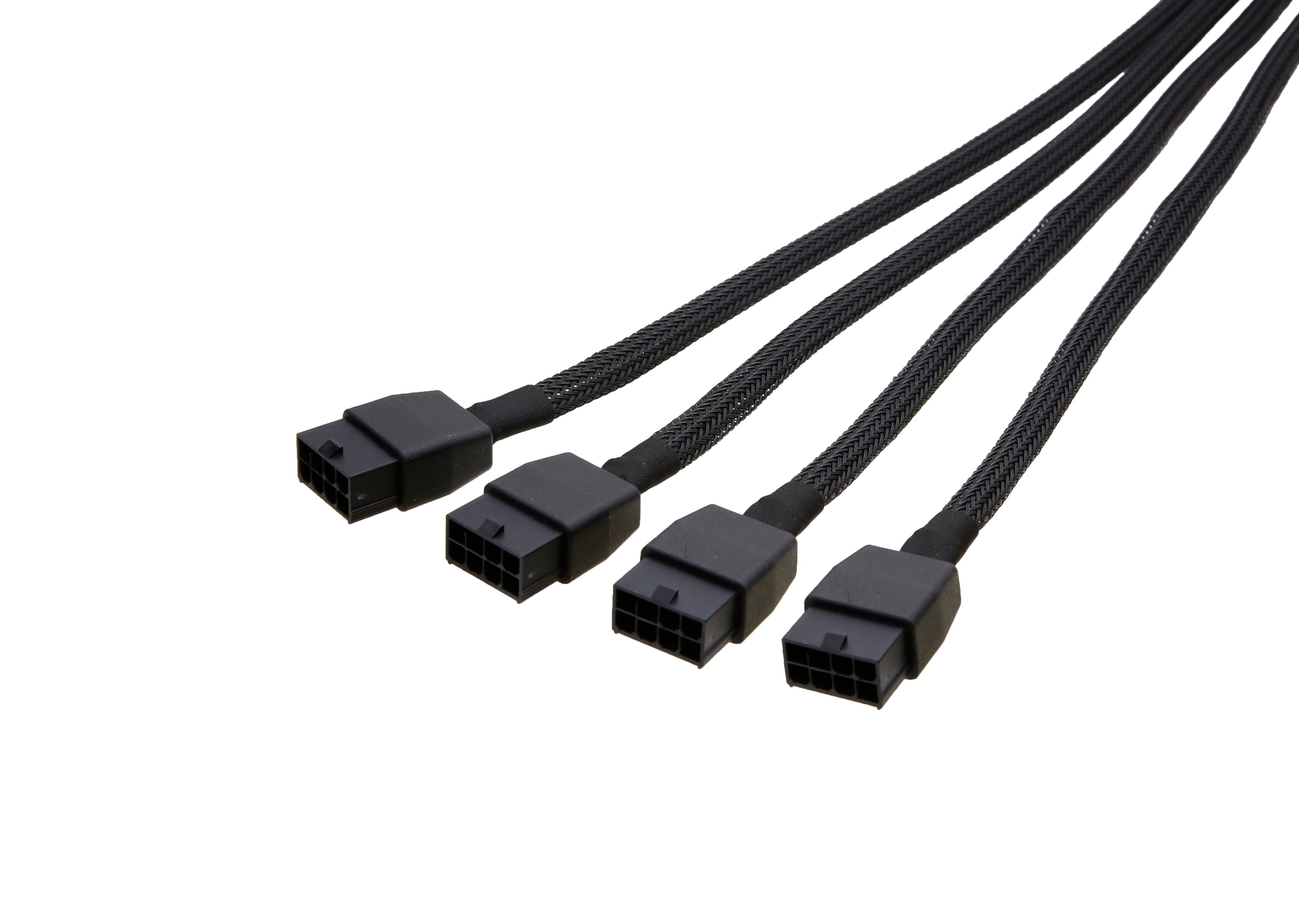 G-Power GPU Cables for NVIDIA RTX 4070Ti, 4070, 3080Ti – Down Angled 12+4Pin to 4x 8P PCIe, Supports Up to 600W - simple