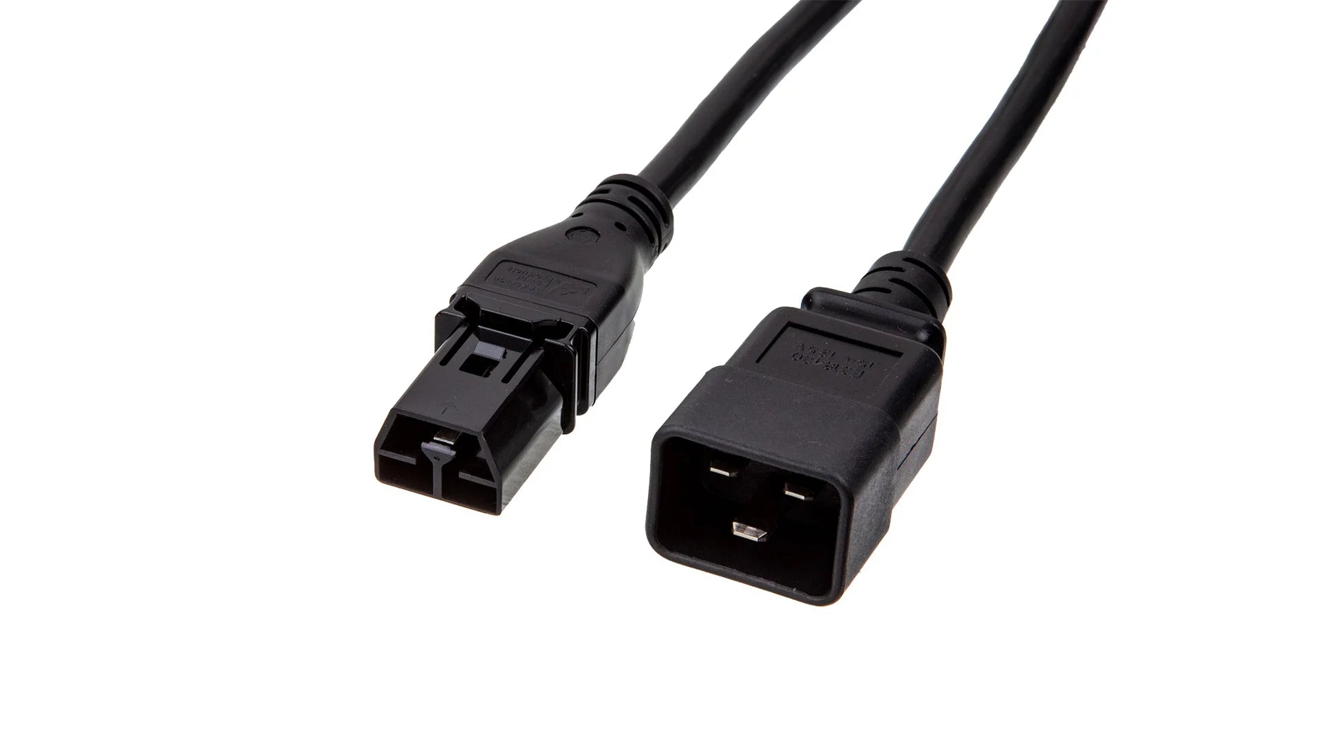 SAF-D-GRID® T-LATCH PLUG to IEC 320 C20, 14AWG  16A, 250V, SJT/1.5mm² H05VV-F 14AWG, Multi-Country Rated (CB scheme) Black - simple