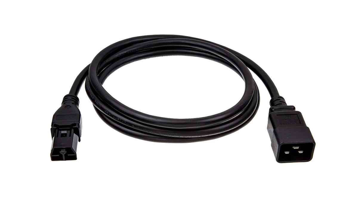 SAF-D-GRID® T-LATCH PLUG to IEC 320 C20, 14AWG  16A, 250V, SJT/1.5mm² H05VV-F 14AWG, Multi-Country Rated (CB scheme) Black - simple