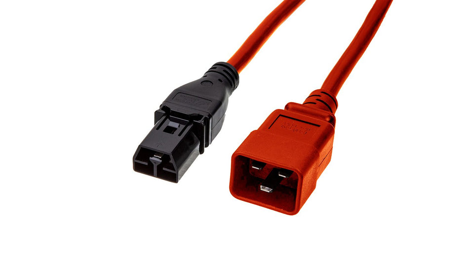 SAF-D-GRID®-T-LATCH-PLUG-to-IEC-C20-SJT-14AWG- RED