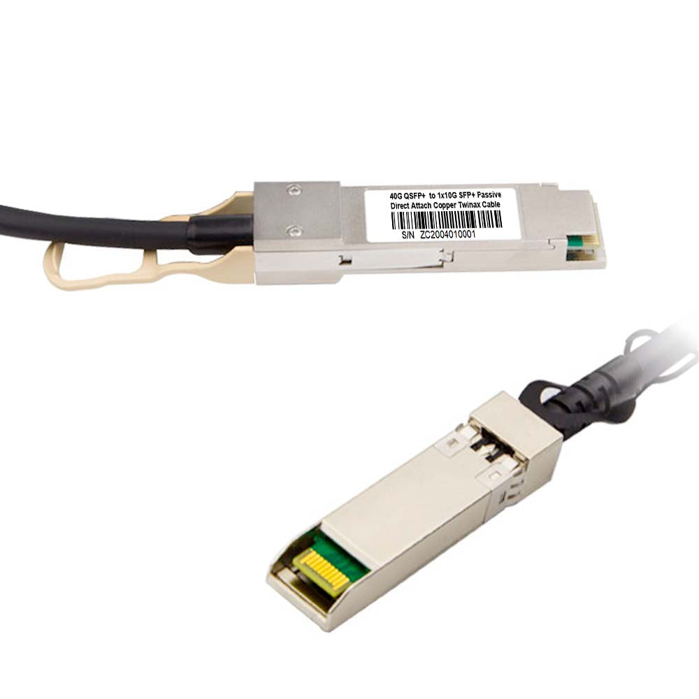 40G QSFP+  to 1x10G SFP+ Passive Direct Attach Copper Twinax Cable