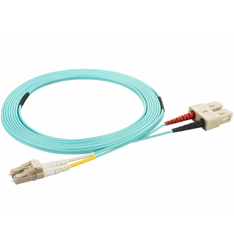 LC to SC Multimode OM3 Duplex 50/125 OFNR Fiber Optic Patch Cable – PTspeed