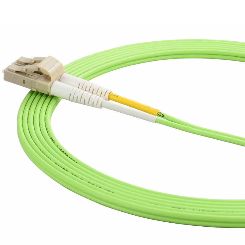 LC to LC Multimode OM5 Duplex 50/125 OFNR Fiber Optic Patch Cable - variable