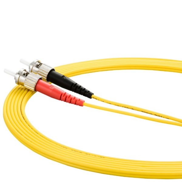 ST to ST Singlemode OS2 Duplex 9/125 OFNR Fiber Optic Patch Cable - variable