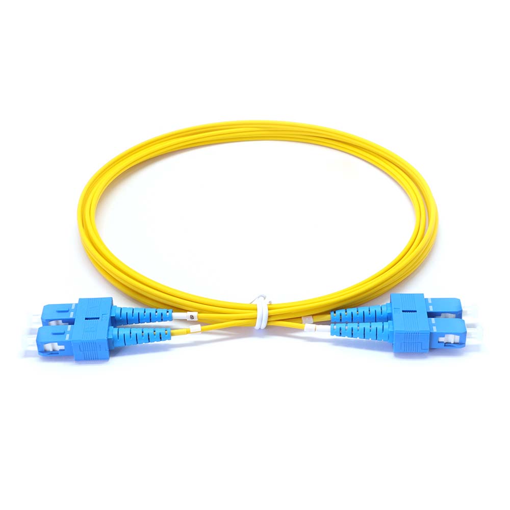 SC to SC Singlemode OS2 Duplex 9/125 OFNR Fiber Optic Patch Cable - simple
