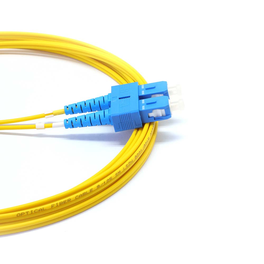 SC to SC Singlemode OS2 Duplex 9/125 OFNR Fiber Optic Patch Cable - simple