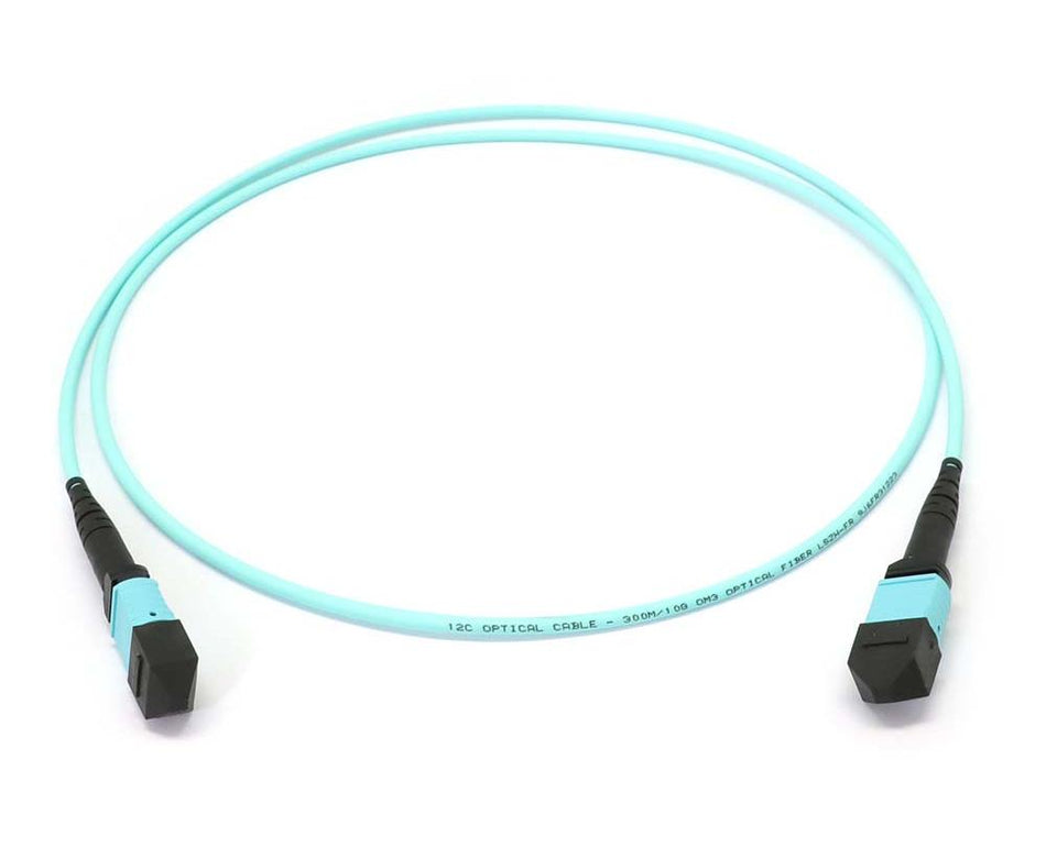 MTP to MTP Female 12 Fibers OM3 OFNP Multimode Trunk Cable