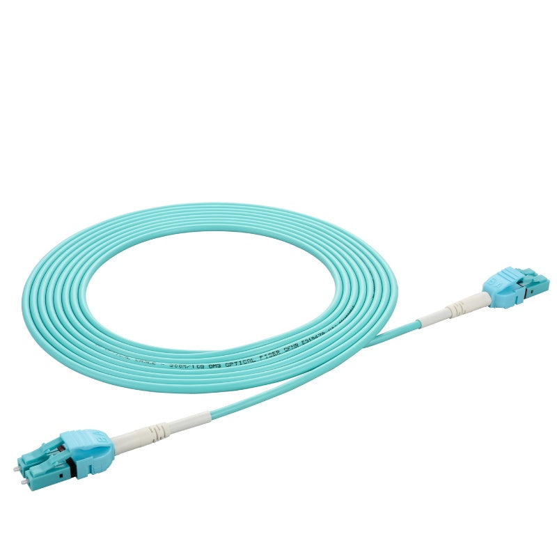 LC to LC Uniboot Multimode OM3 Duplex 50/125 OFNR Fiber Optic Patch Cable