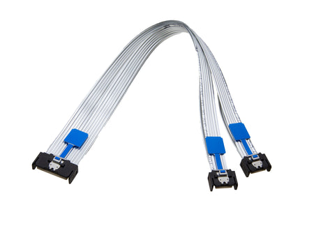MCIO 8i 74Pin Straight to 2x MCIO 4i Straight With Flexible 3M Ribbon Twinax Cables - simple