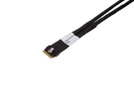 SlimSAS SFF-8654 8i Straight 74Pos to 2x SlimSAS 4i Straight 36Pos, with Active Latch Cable - simple