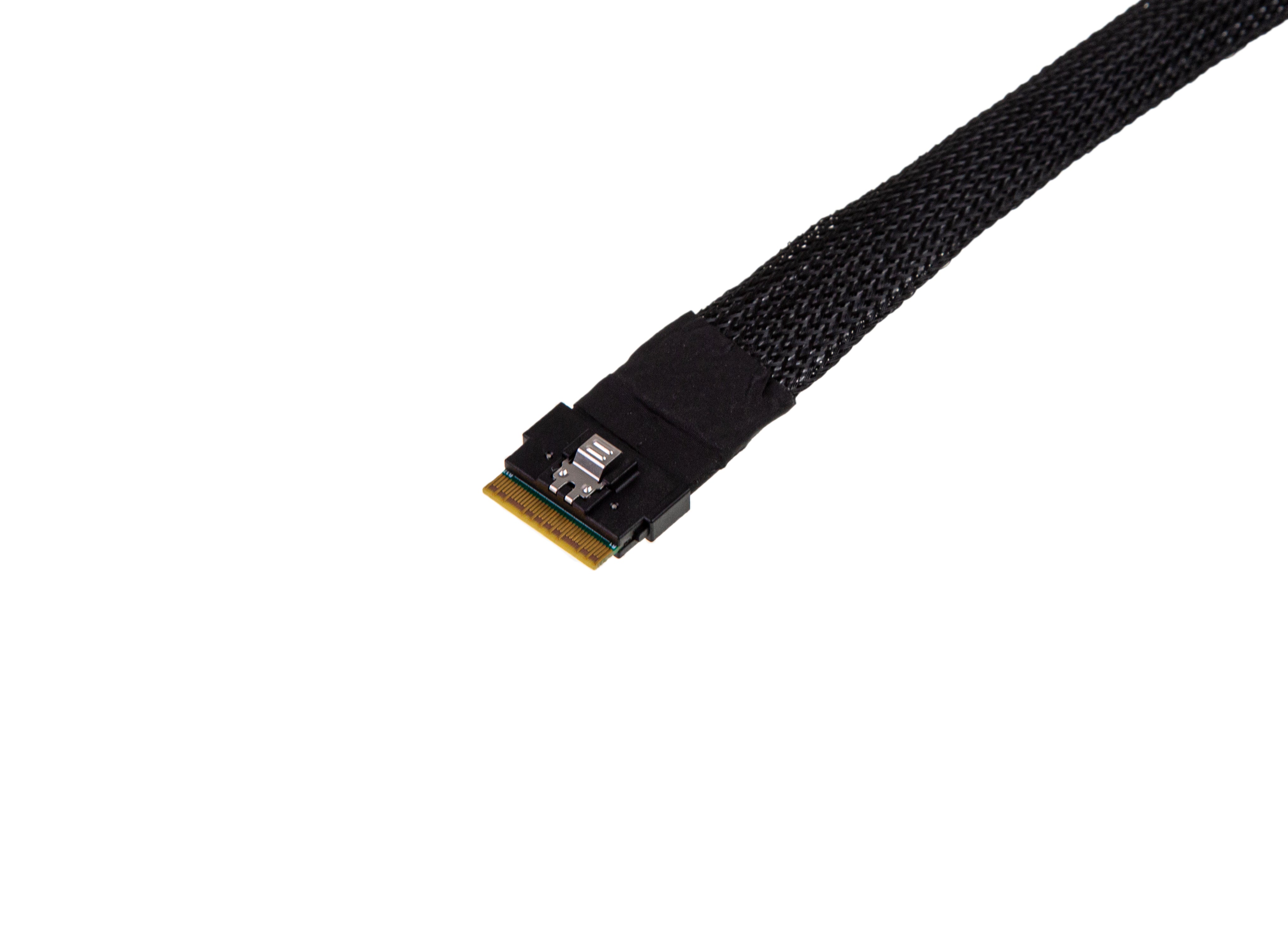 NEW SlimSAS SFF-8654 8i Straight 74Pos to 2x HD MiniSAS SFF-8643 4i - simple