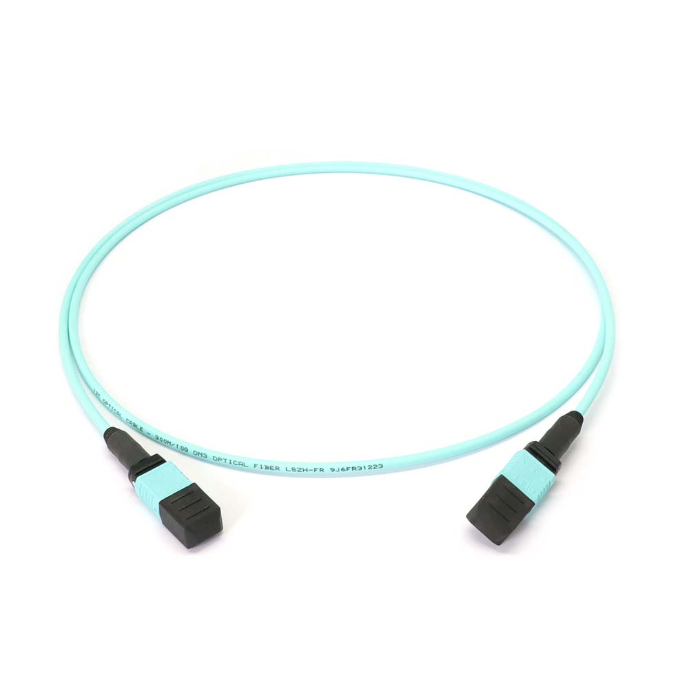MPO to MPO Female 12 Fibers OM3 LSZH Multimode Trunk Cable - variable