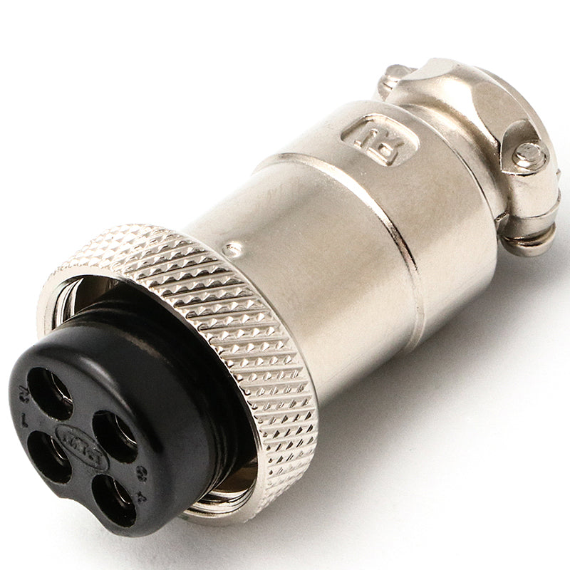 Industrial Circular-16 Series, 4 Pin, Plug, Female Contact, Straight, Solder, Screw Thread, Connector