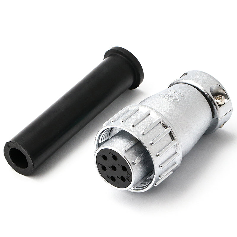 Industrial Square-20 series, 7 Pin, Receptacle, Male Contact, Straight, Solder, Screw Thread Connector