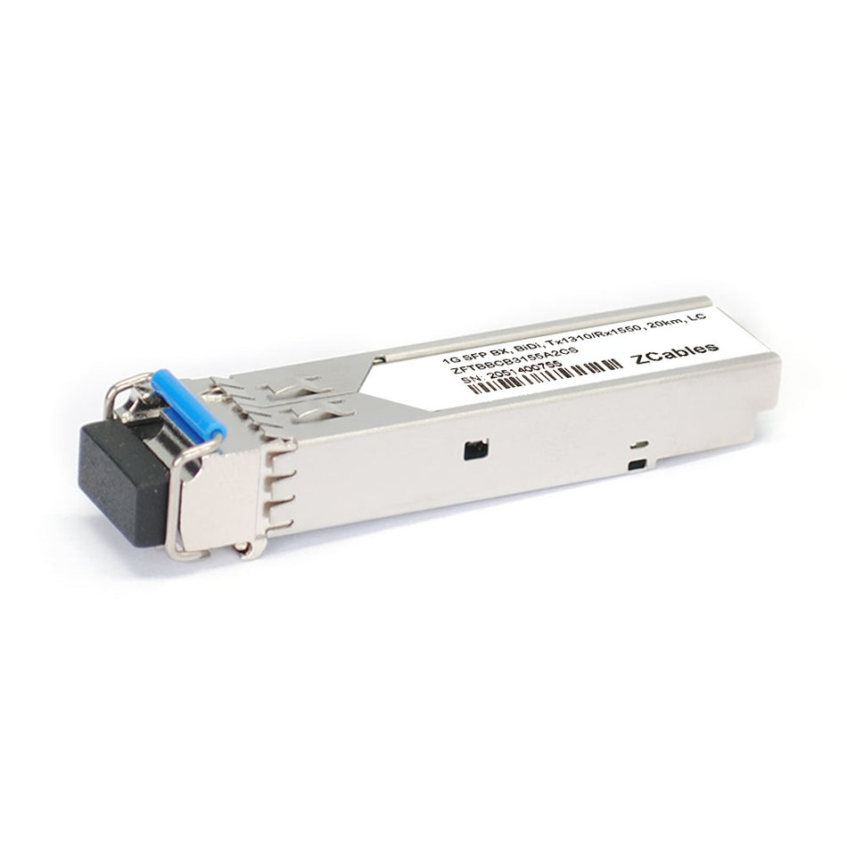 1.25GBase-BX SFP BiDi Tx1310/Rx1550 20km LC Transceiver Module