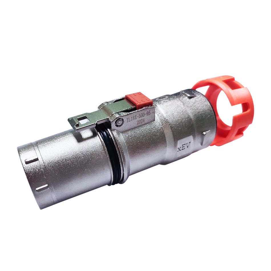 TL500, X-Code, 1 POS, Plug, Female Contact, Straight, Crimp, IP67 (Mating), Non-HVIL Connector, 95mm2