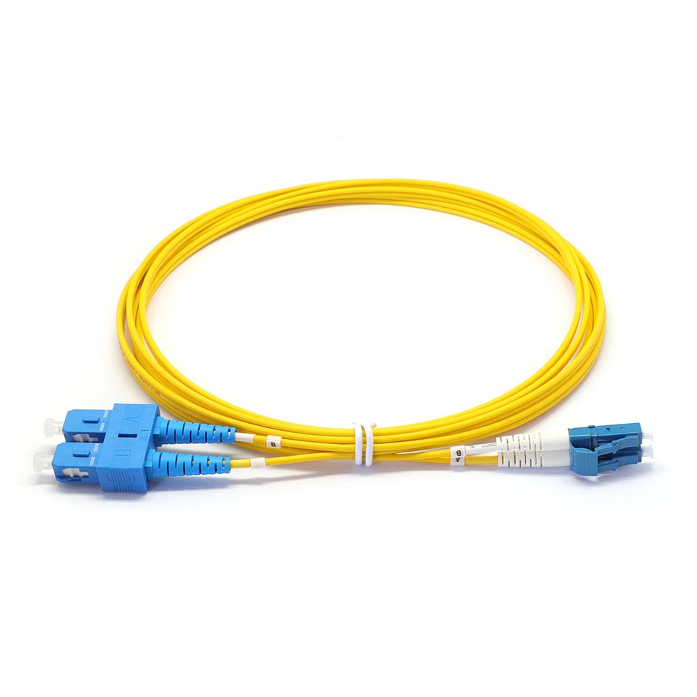 LC to SC Singlemode OS2 Duplex 9/125 LSZH Fiber Optic Patch Cable - variable