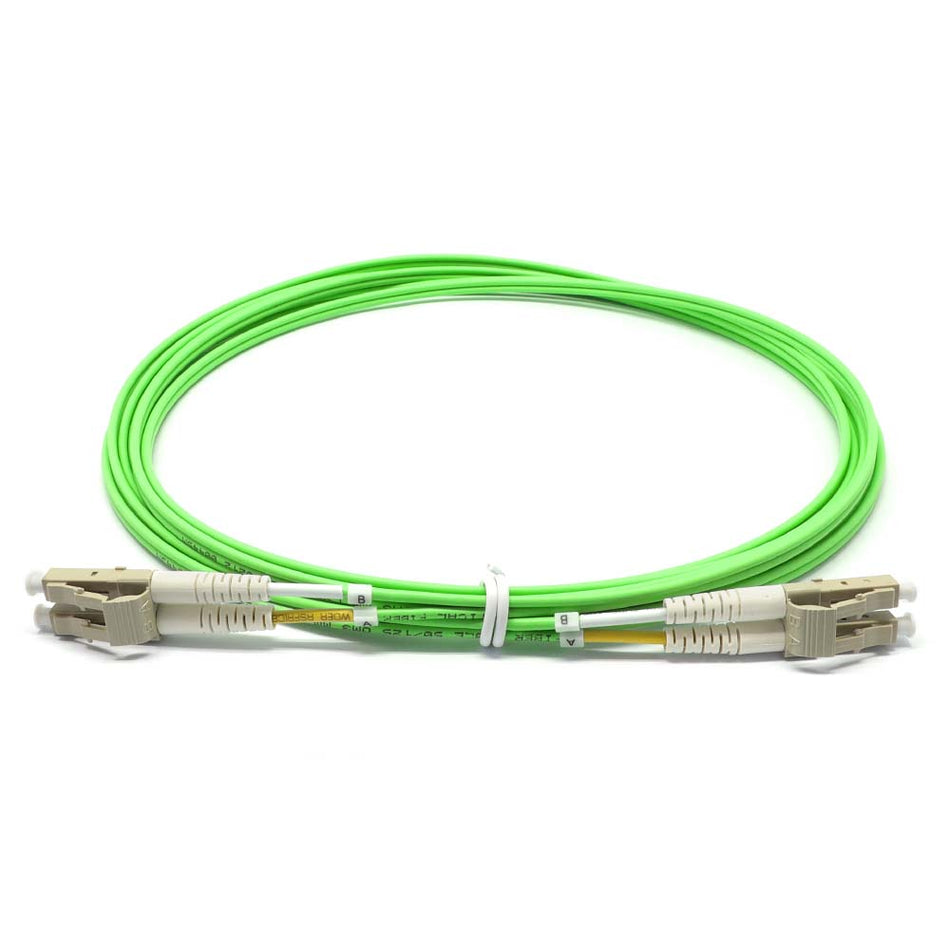 LC to LC Multimode OM5 Duplex 50/125 LSZH Fiber Optic Patch Cable - variable