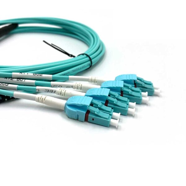 MPO Female to Uniboot LC 8 Fibers OM3 LSZH Multimode Trunk Cable - variable