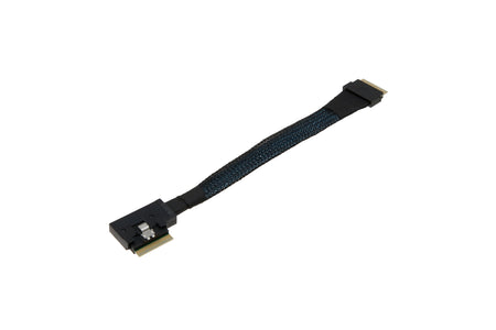 SlimSAS SFF-8654 8i 74Pos to 8i 74Pos, Right Side Exit to Straight, with Active Latch Cable - simple