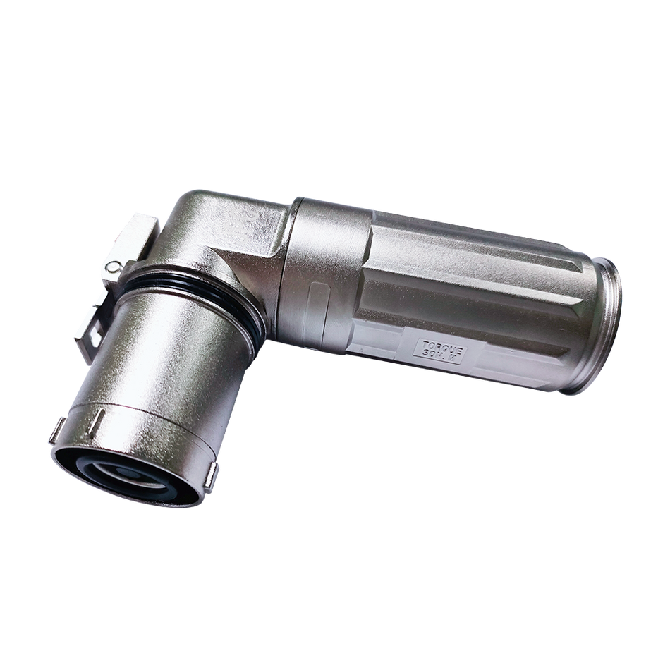 TL500, X-Code, 1 POS, Plug, Female Contact, Right Angle, Crimp, IP67 (Mating), Non-HVIL Connector, 95mm2
